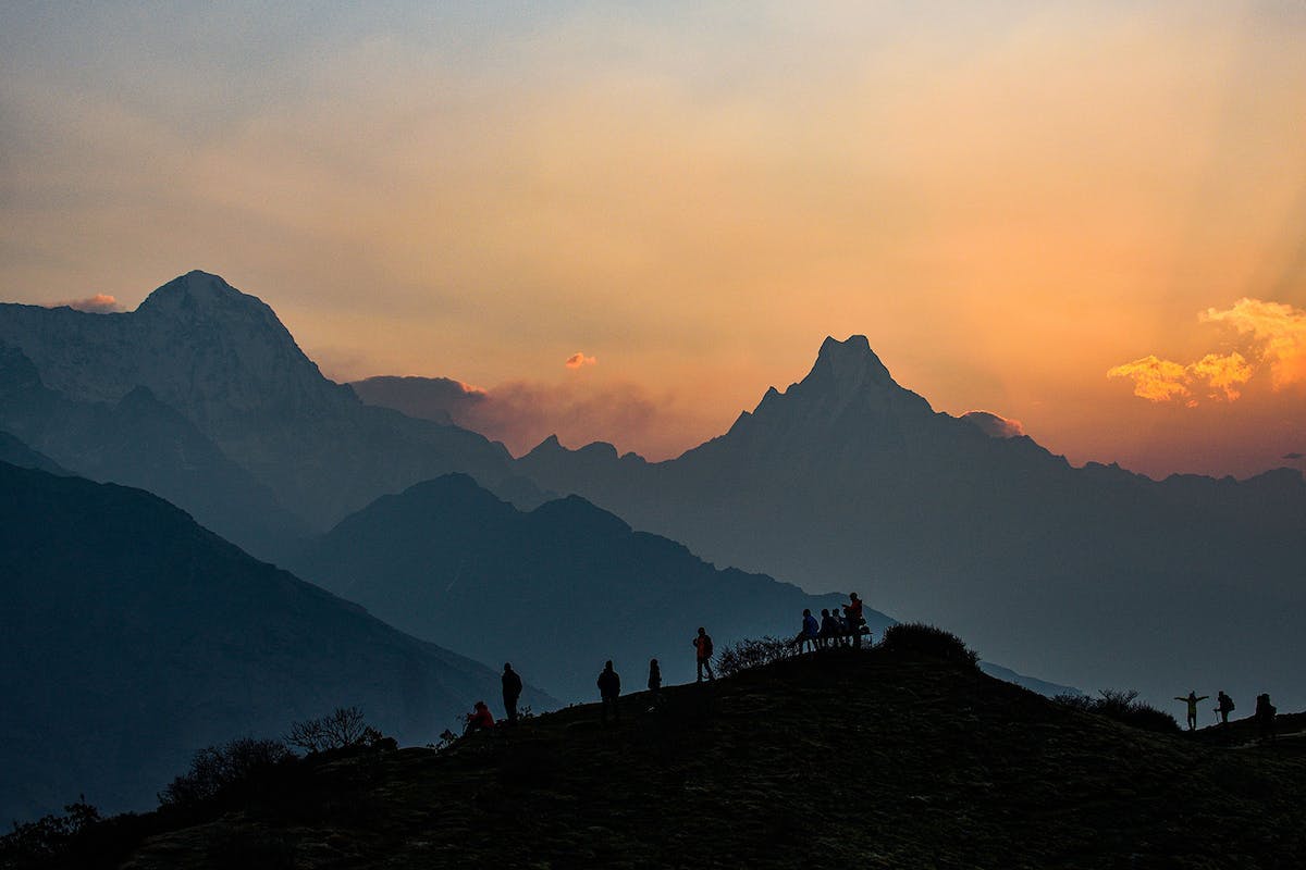 Khopra Ridge - Treks in Nepal - Mt MuchaPuchare - Sunset in the Himalayas