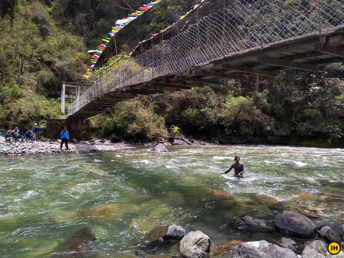 New Malling, river crossing, BMC, basic mountaineering course