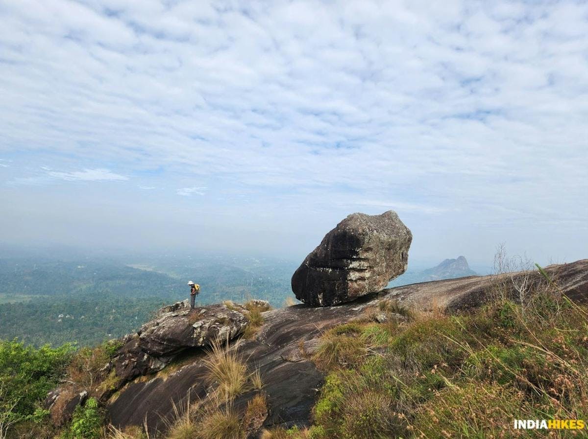 Cheengeri Hills, Huge boulder, Indiahikes, Treks in Wayanad