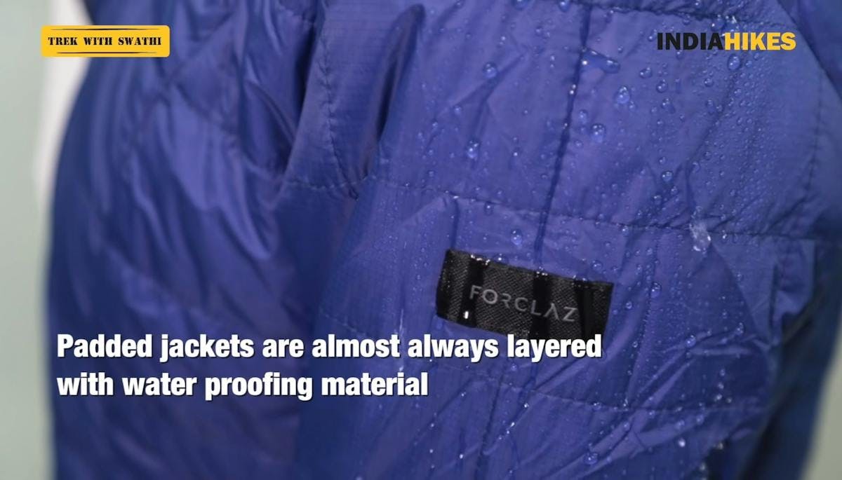 Down jacket vs padded jacket, waterproof