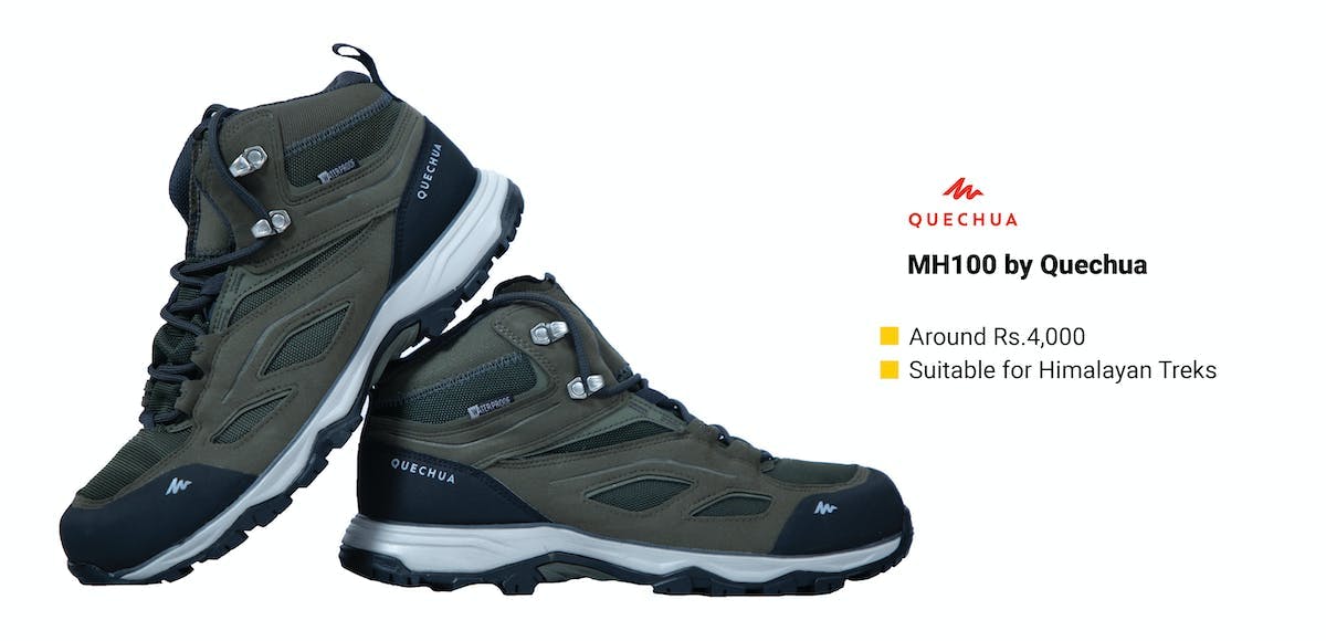 Indiahikes_Quechua MH100 by Decathlon - Indiahikes - Review - Cost - Pricing - Waterproof trekking shoes for himalayan snow treks